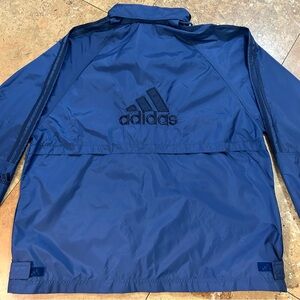 Vintage Adidas Men’s X-Large Blue Wind Breaker Jacket